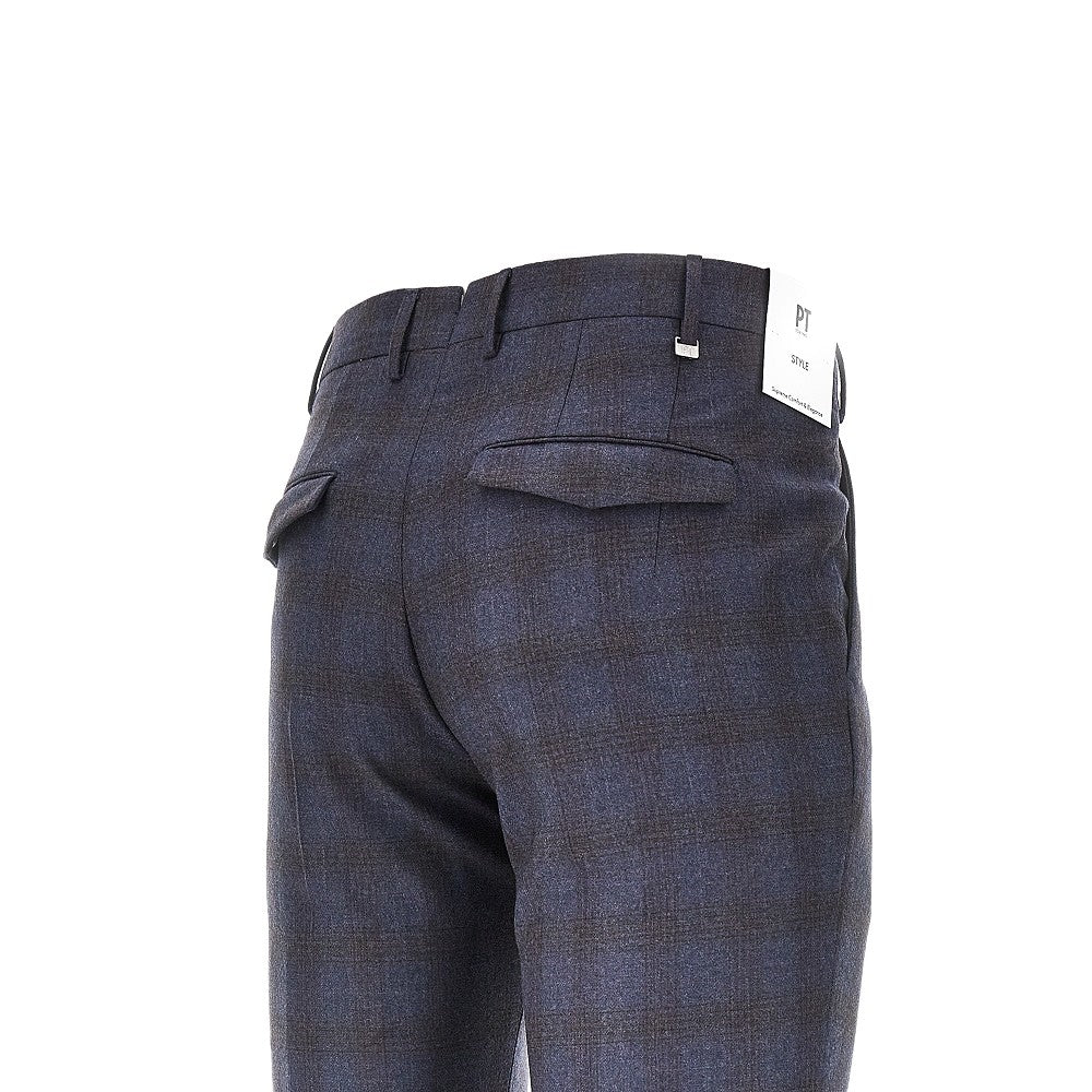 Check wool Master Fit pants