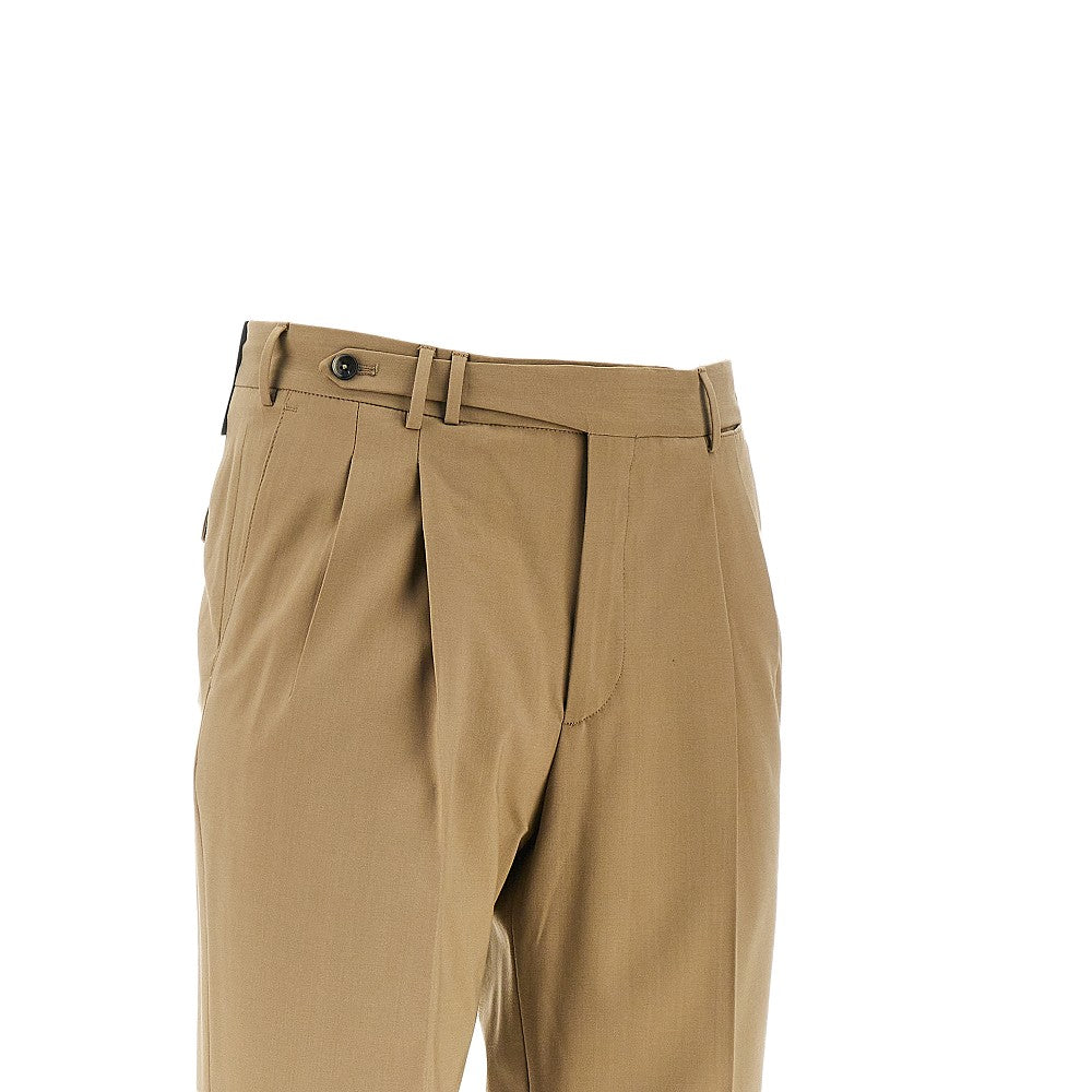 Pantalone Carrot Fit in lana stretch