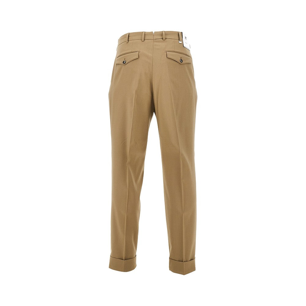 Pantalone Carrot Fit in lana stretch