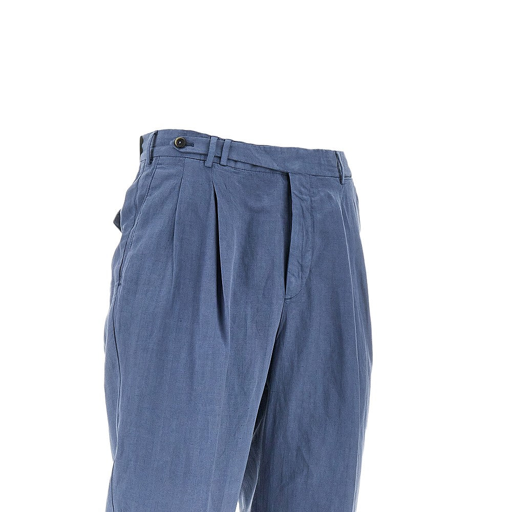 Pantalone Carrot Fit in twill chevron