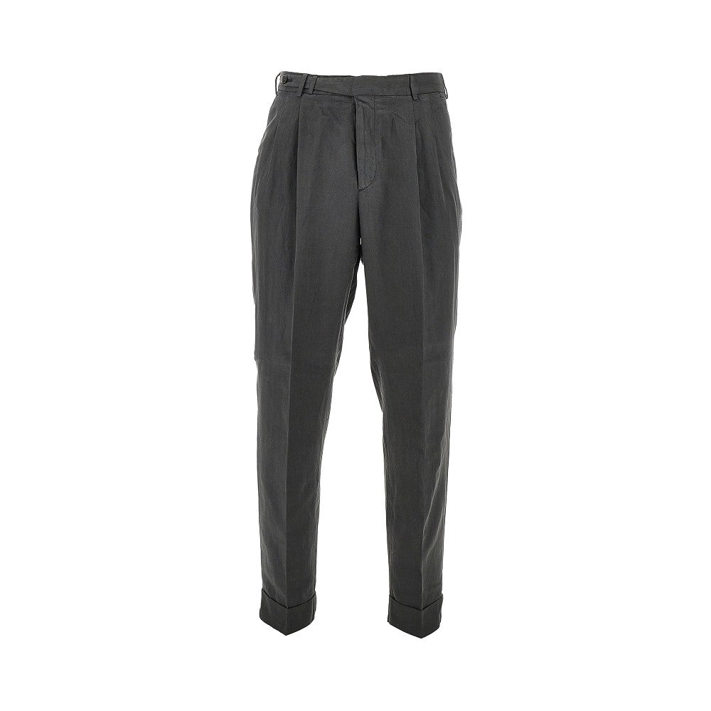 Pantalone Carrot Fit in twill chevron