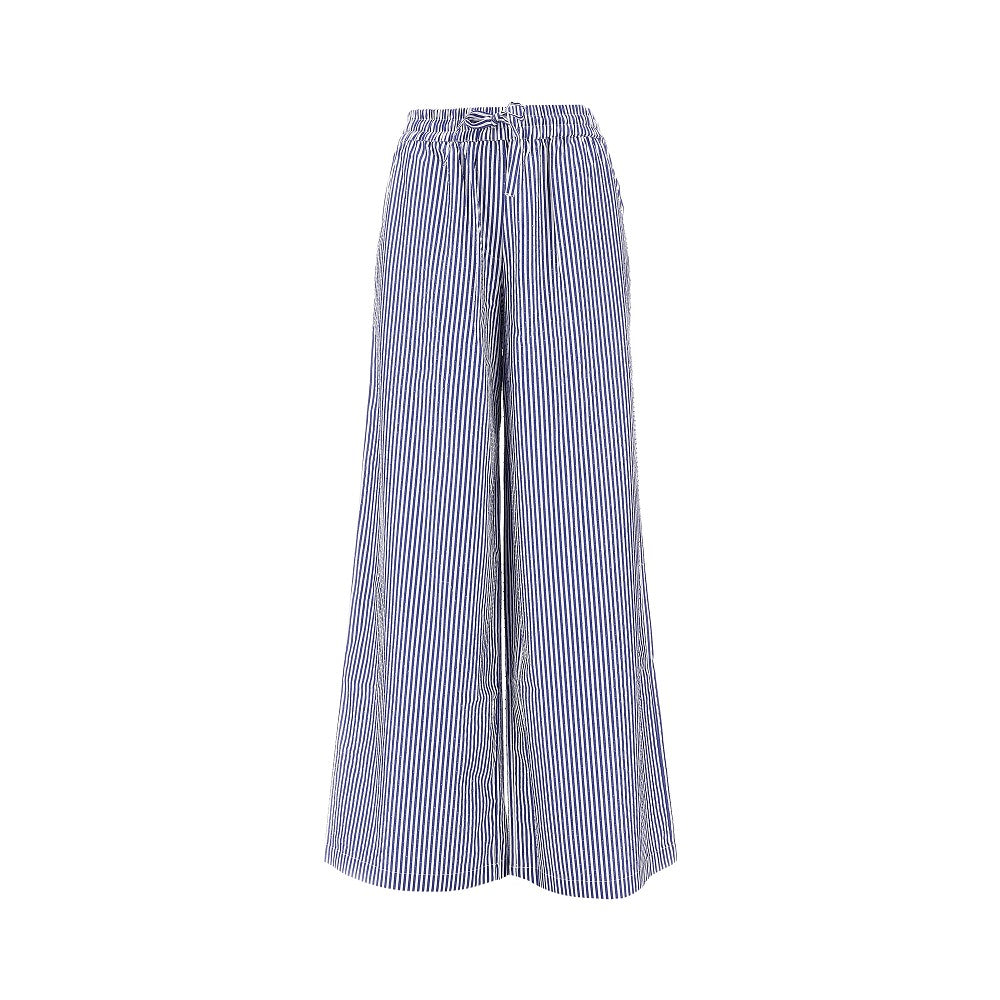 Pantalone in popeline con strass