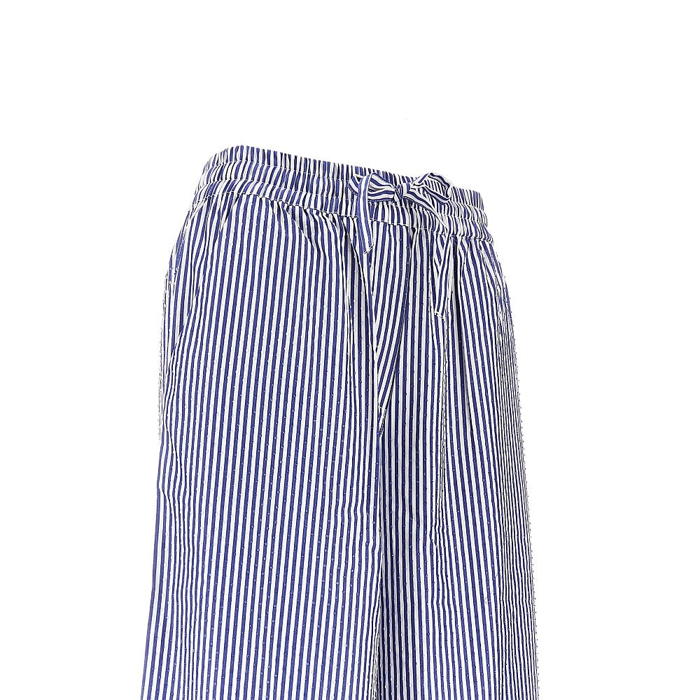 Pantalone in popeline con strass