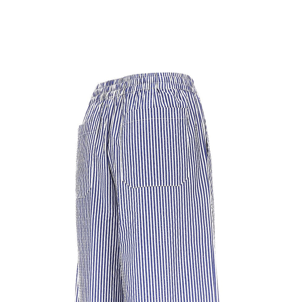 Pantalone in popeline con strass