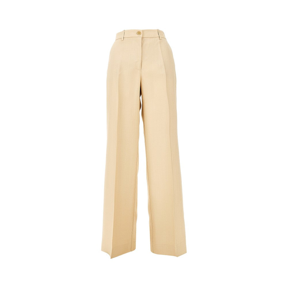 Pantalone a gamba dritta in viscosa
