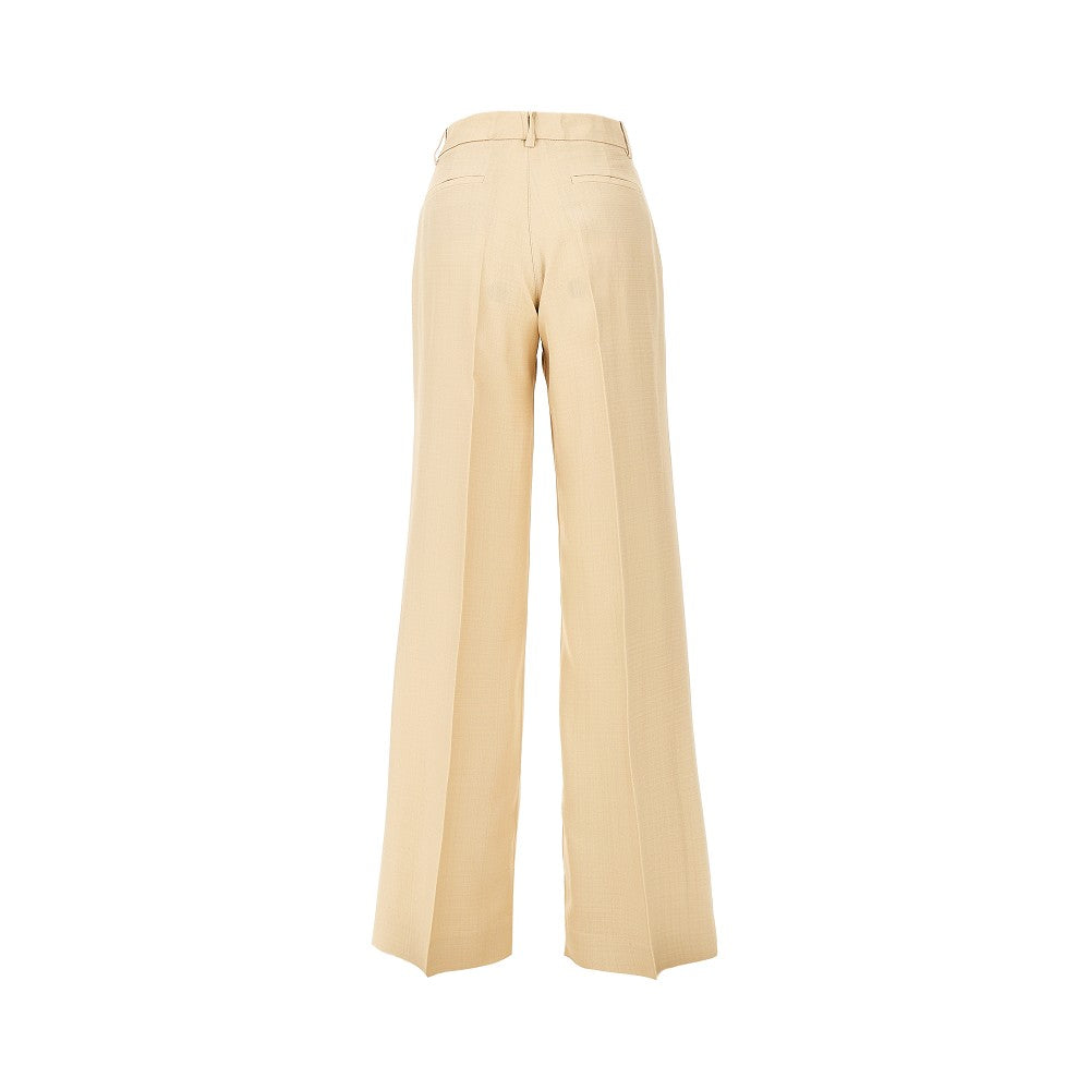 Pantalone a gamba dritta in viscosa