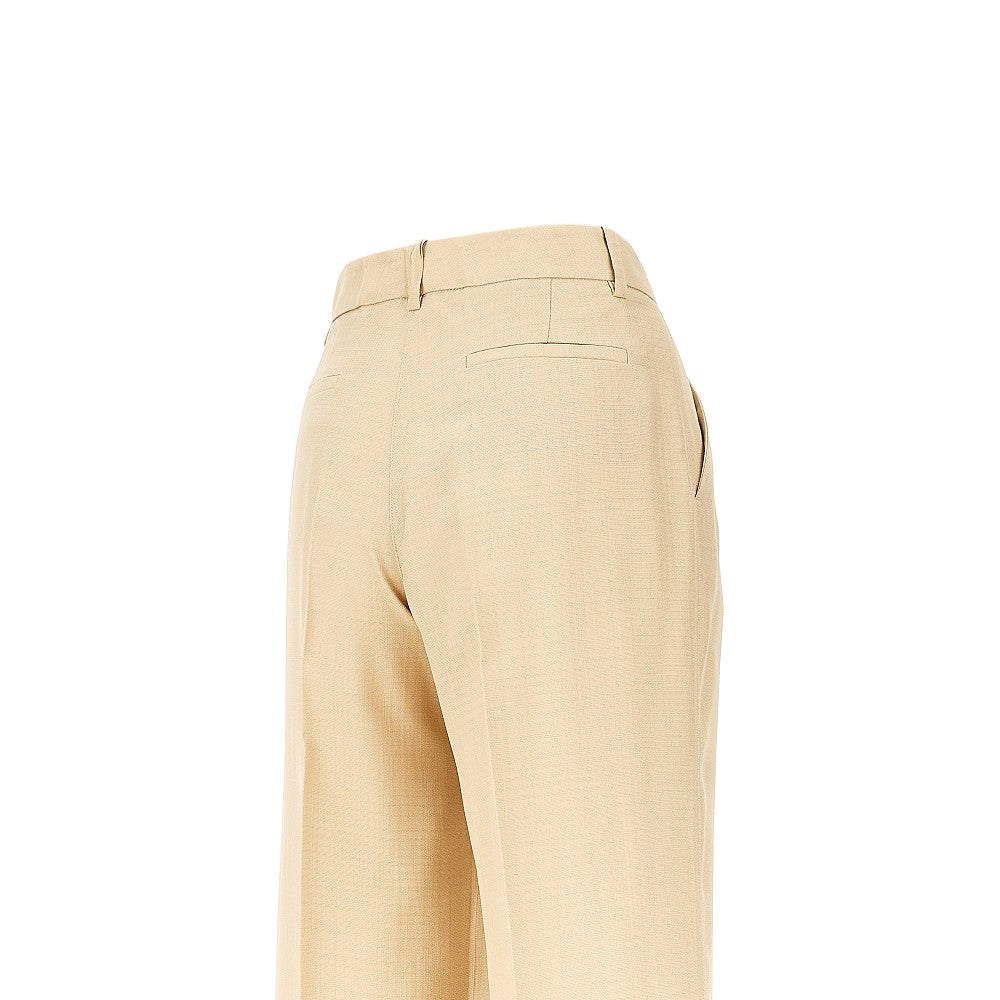 Pantalone a gamba dritta in viscosa