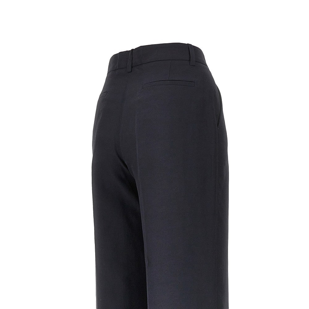 Linen-blend straight leg pants