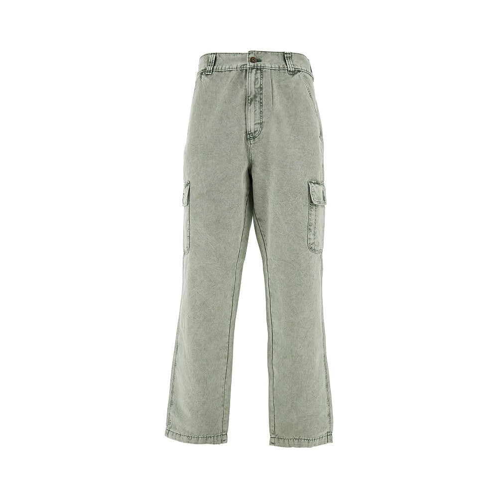 Faded cotton cargo pants