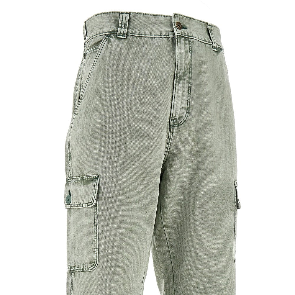 Faded cotton cargo pants