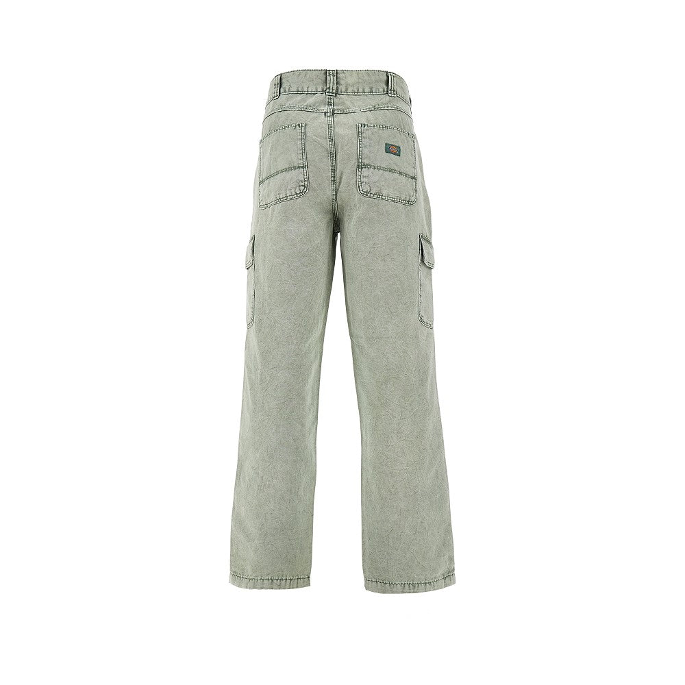 Pantalone cargo in cotone slavato