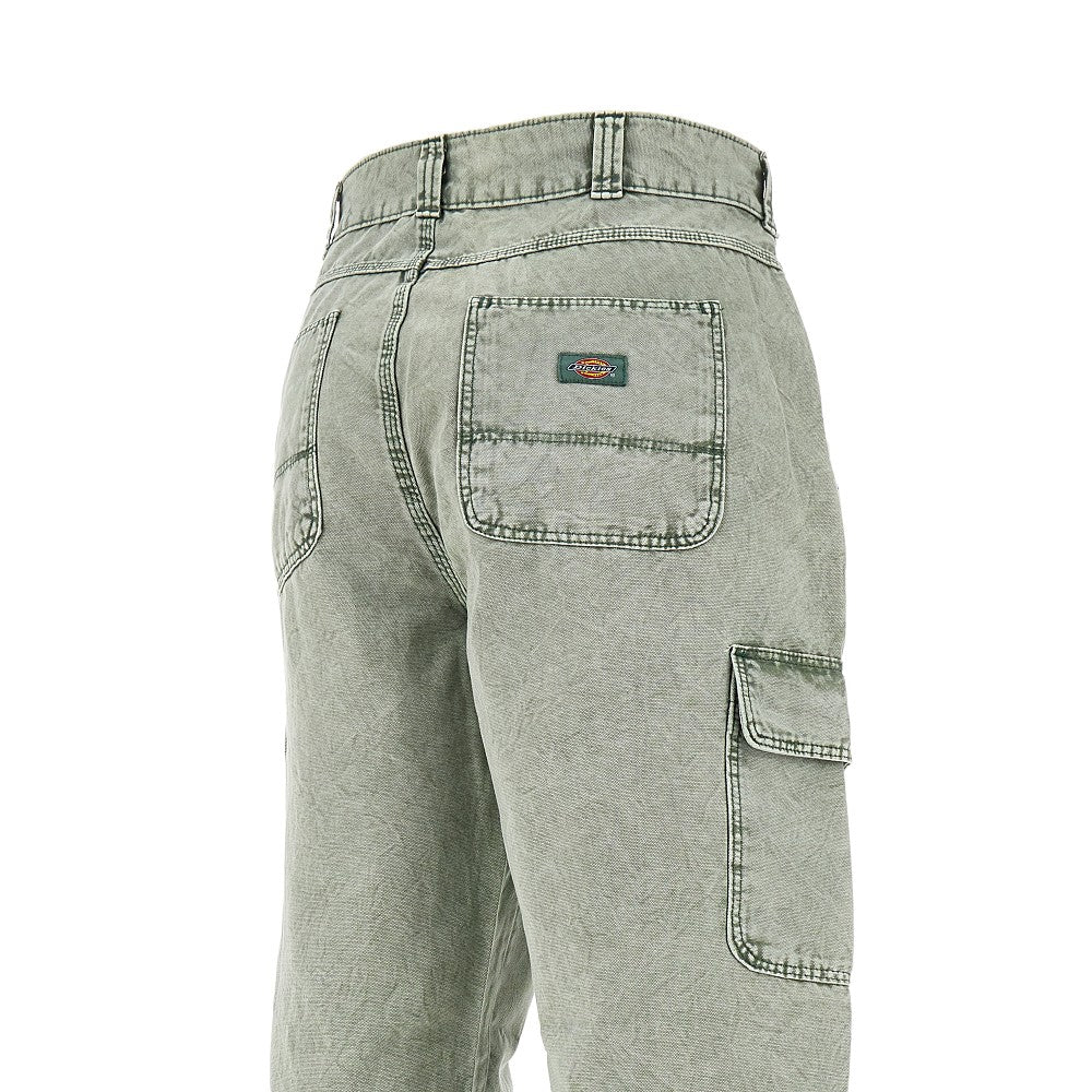 Pantalone cargo in cotone slavato