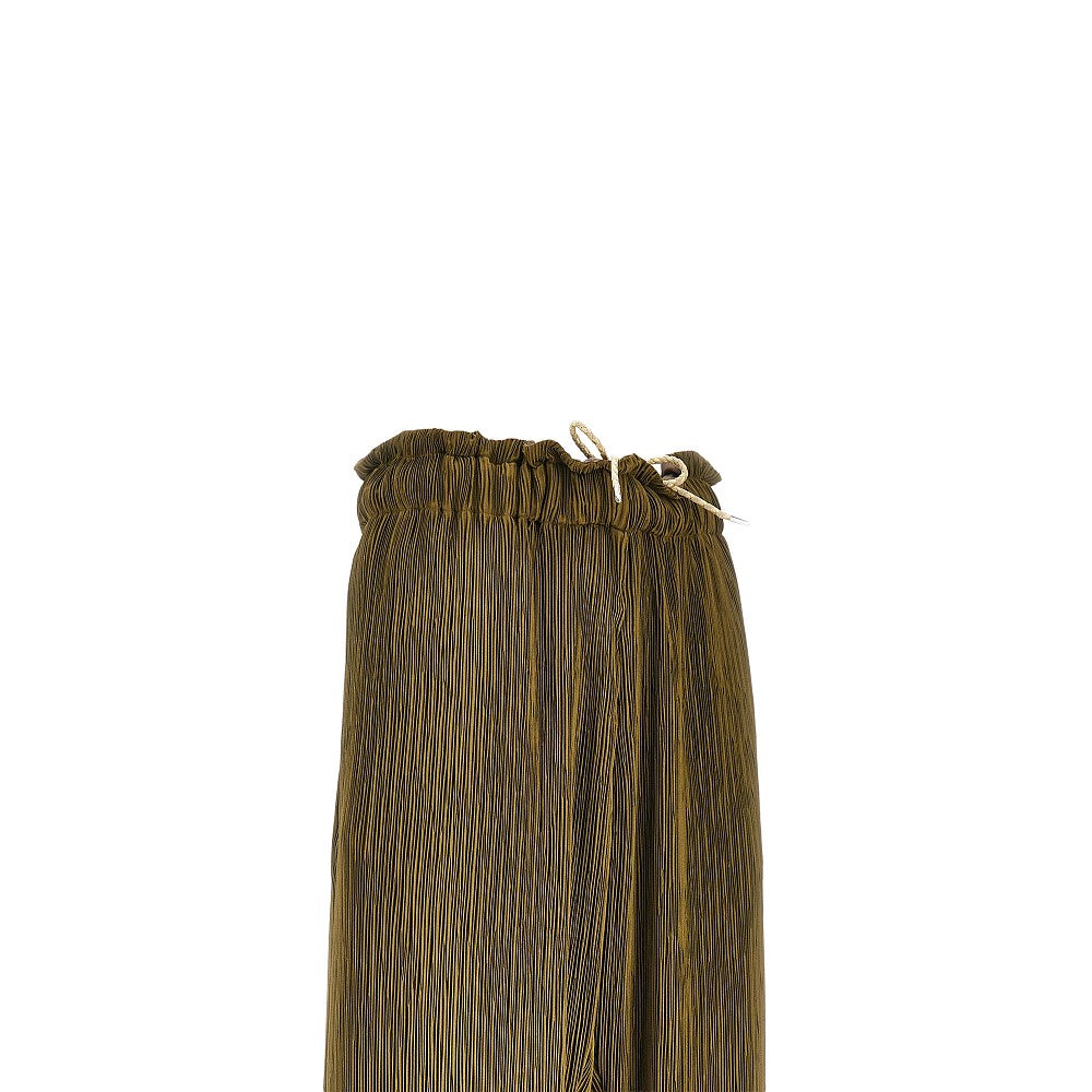 Pantalone in tessuto microplissè