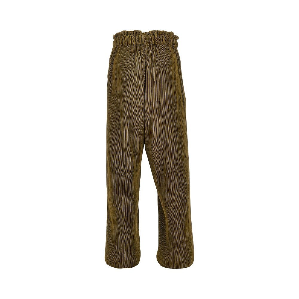 Microplissè fabric pants