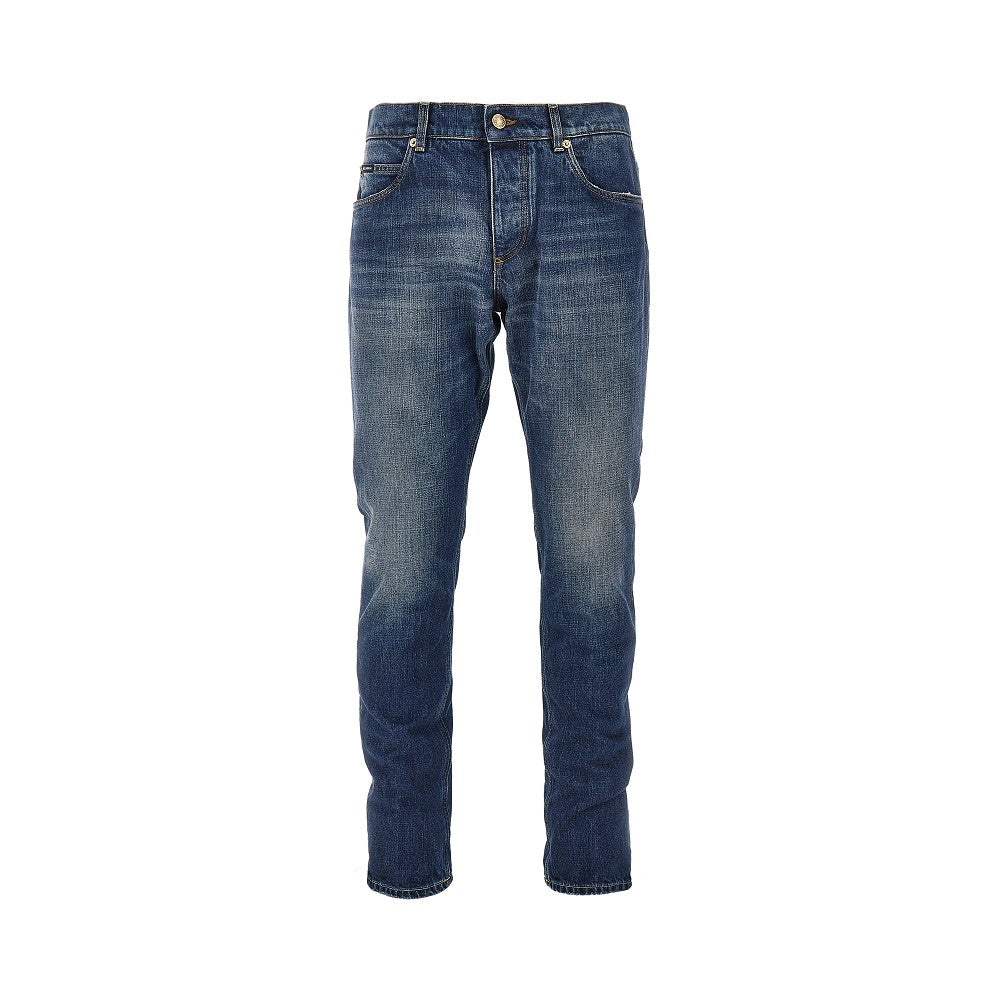 Regular Fit jeans with logo plate