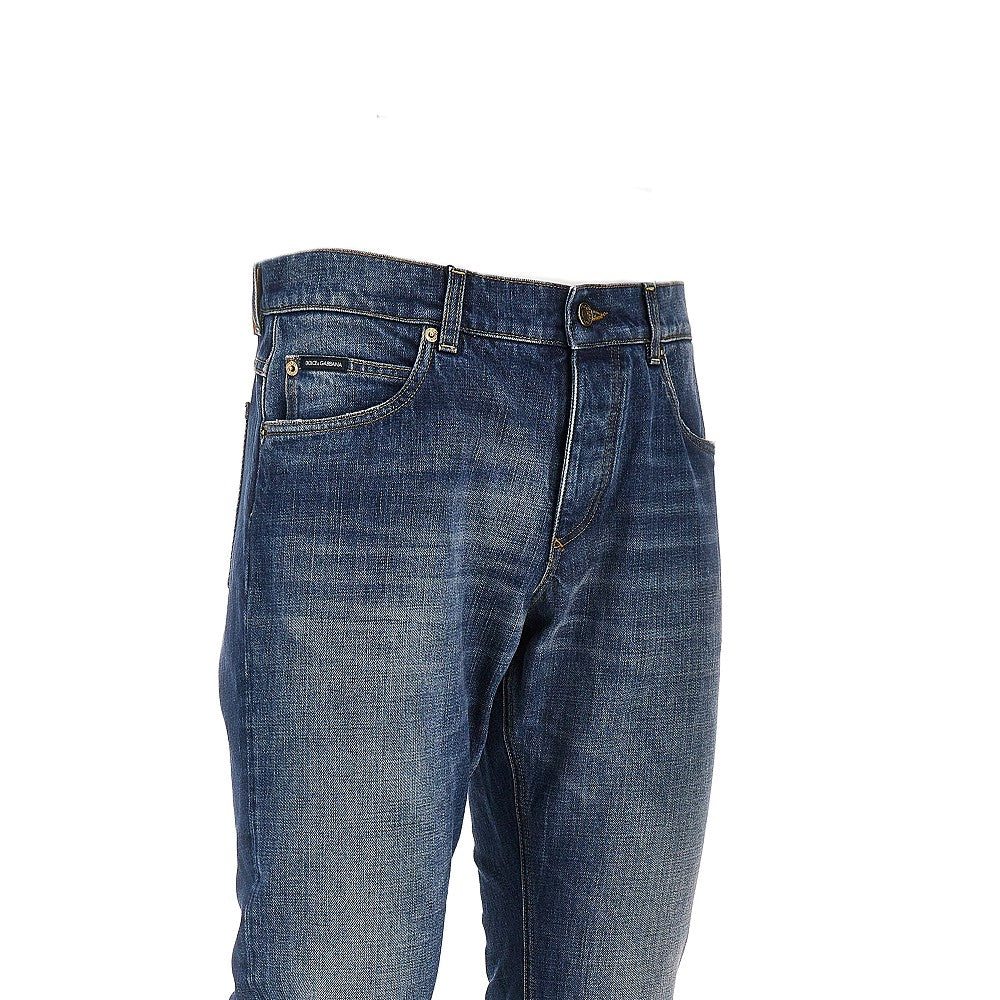 Regular Fit jeans with logo plate