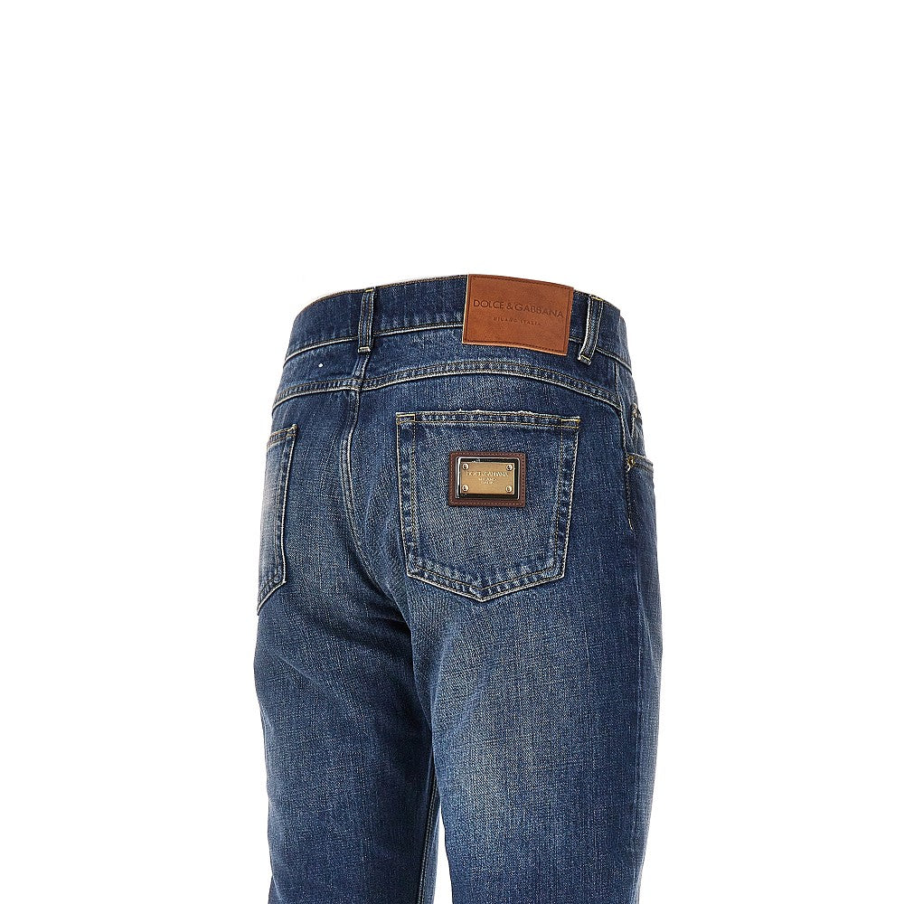 Regular Fit jeans with logo plate