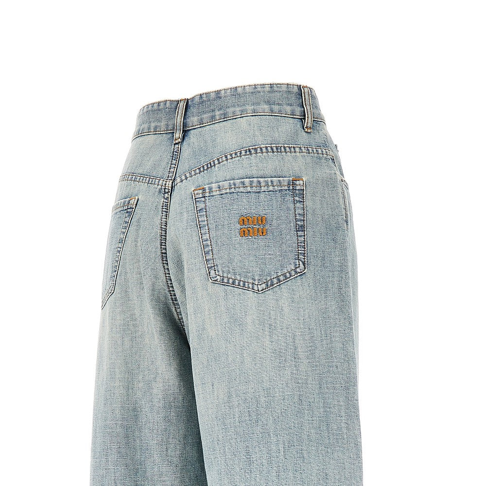 Chambray denim pants
