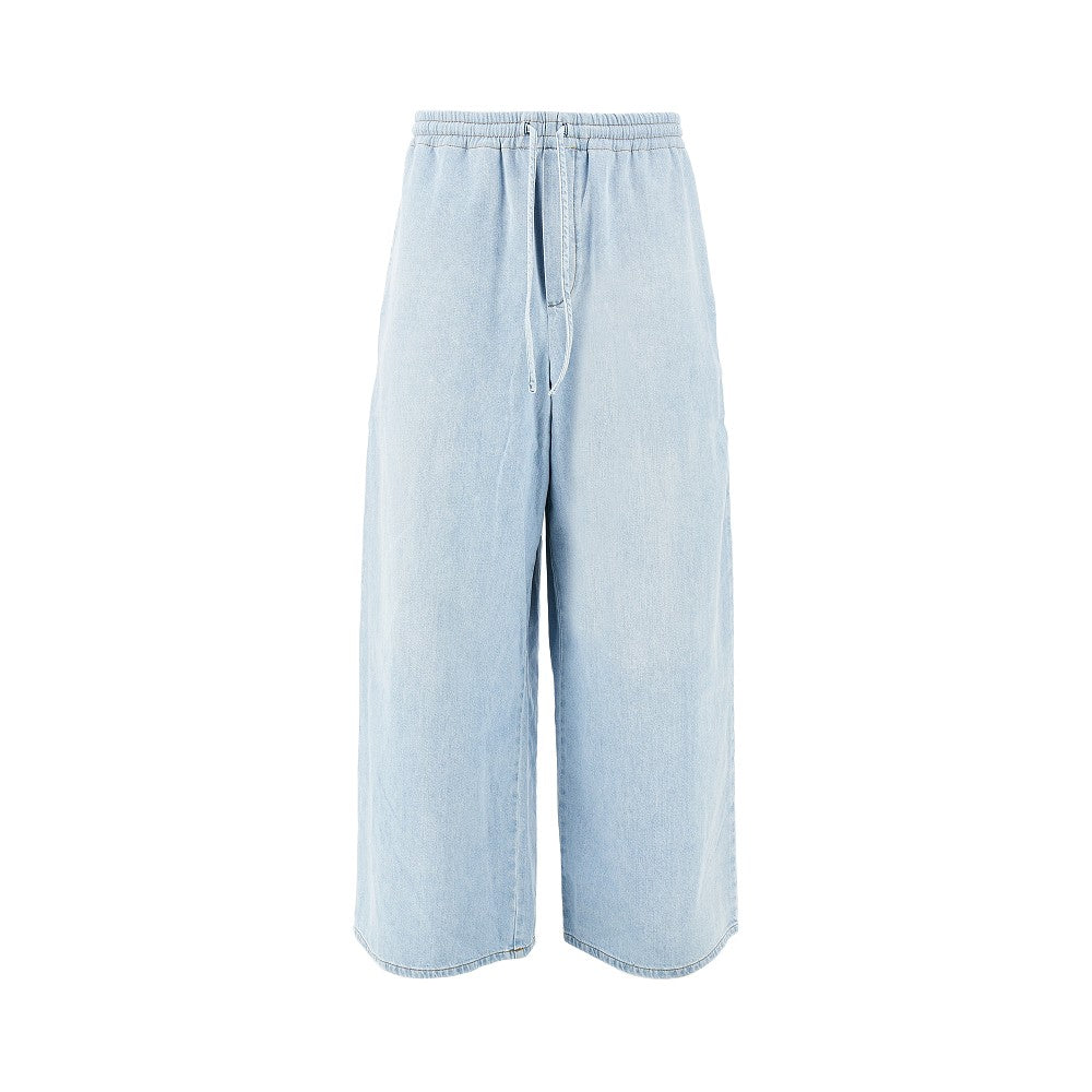 Denim pants with drawstring
