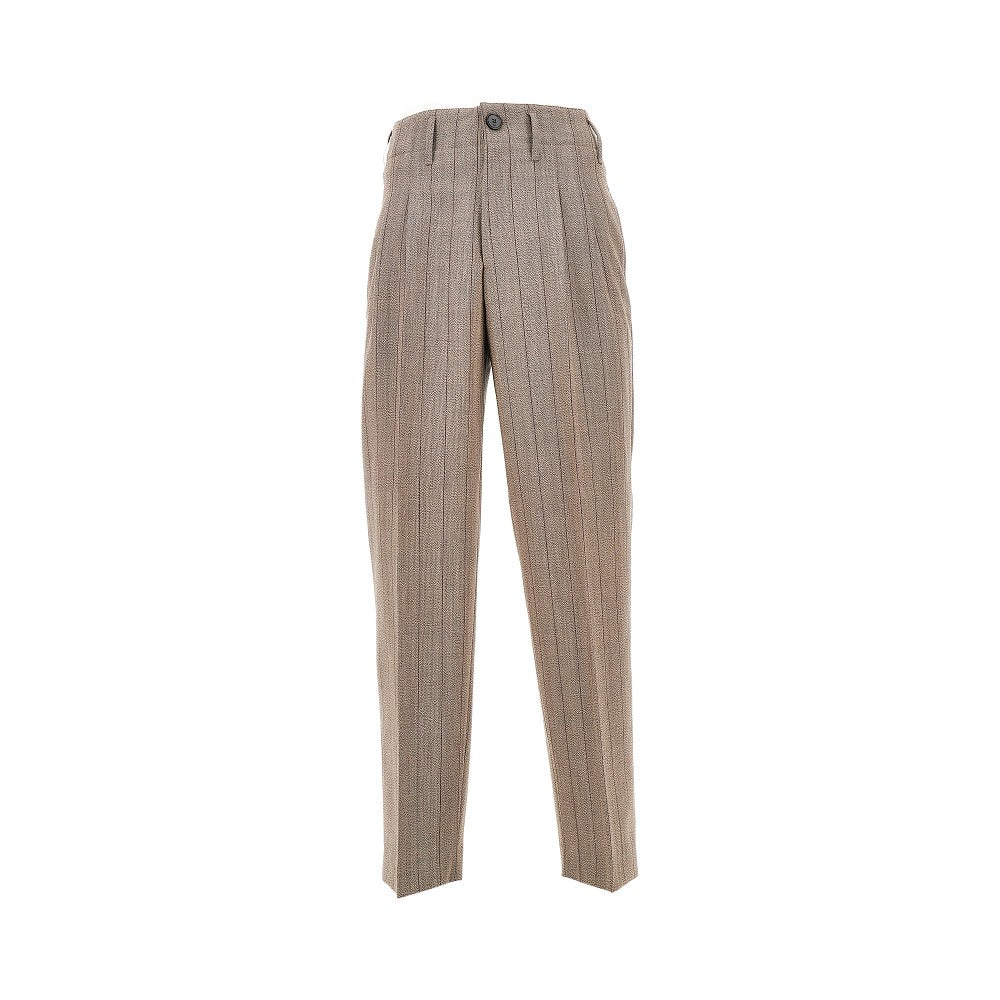 Pantalone in lana con pinces