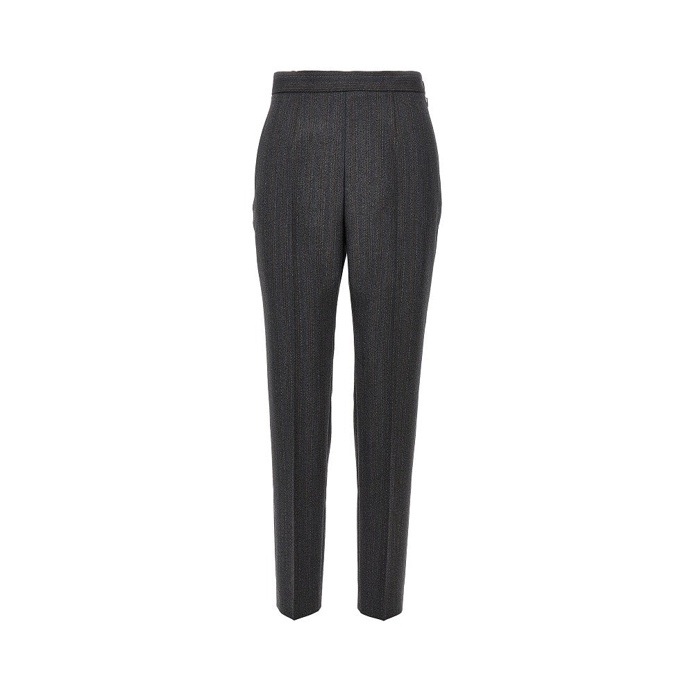 Pantalone sartoriale in lana gessata