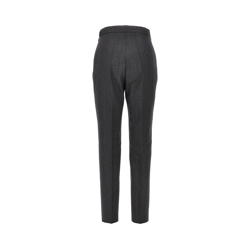 Pantalone sartoriale in lana gessata