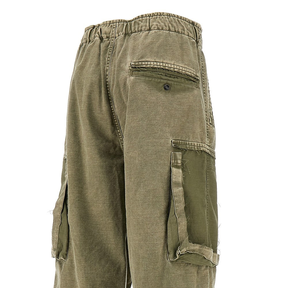 Cargo pants with cut-off details