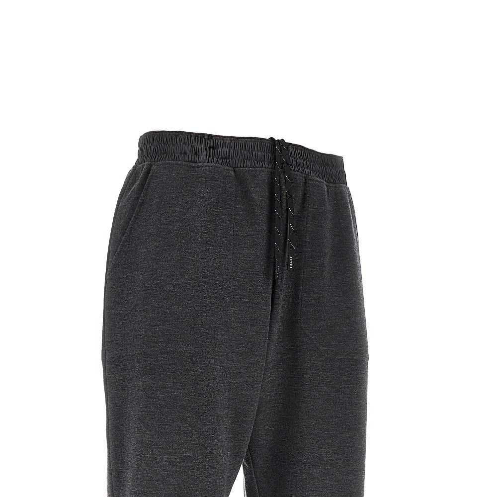 Wool knit jogging pants