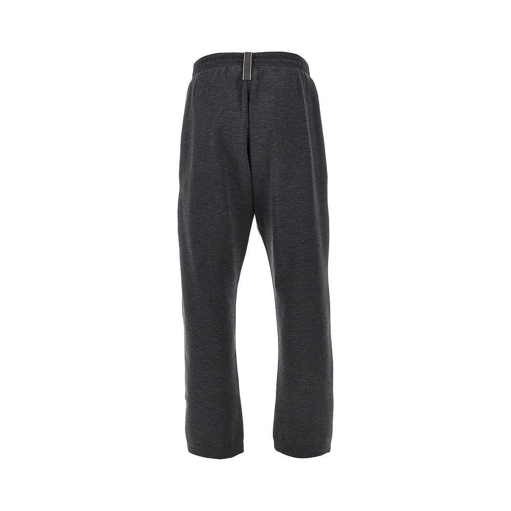 Wool knit jogging pants