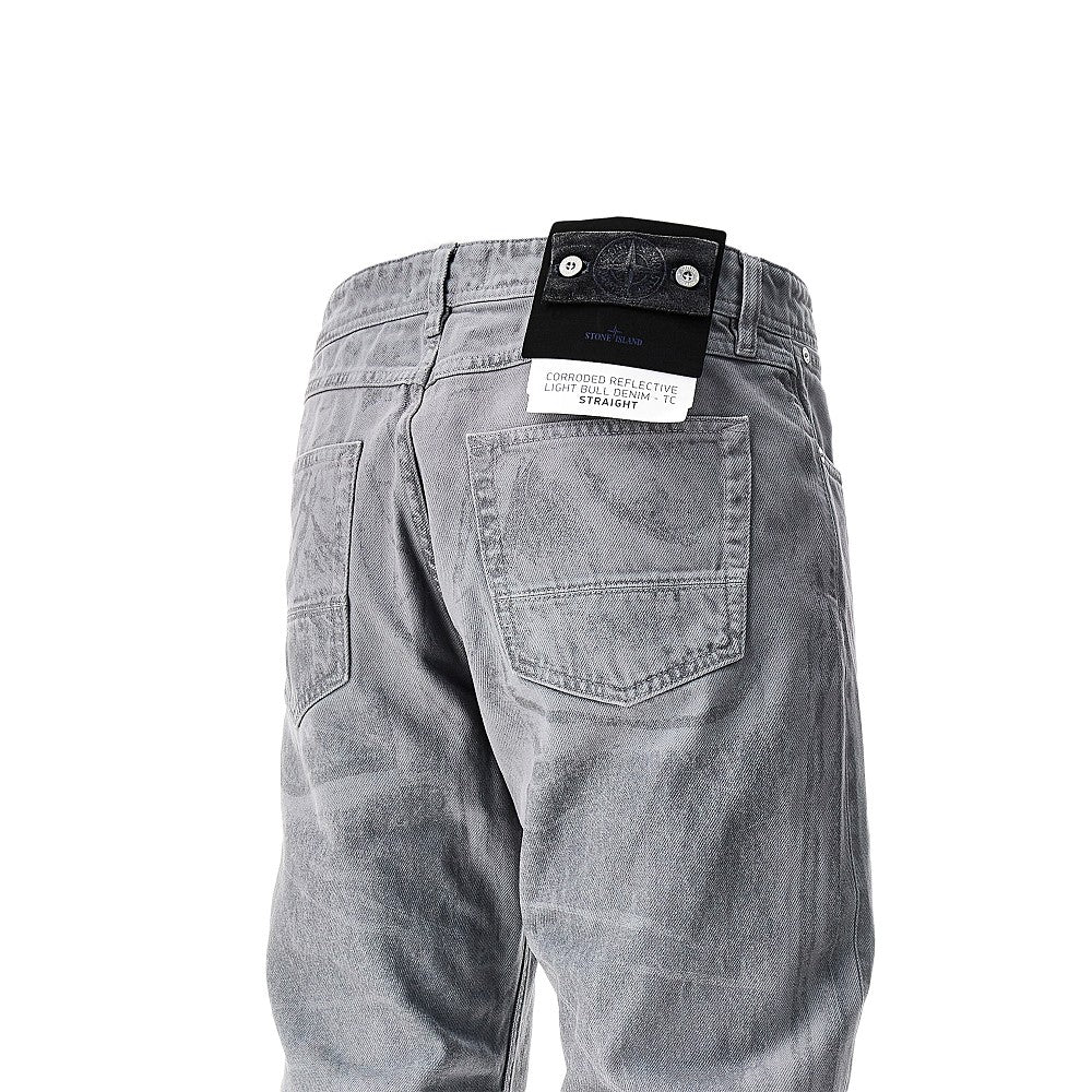 Corrored Reflective Denim Straight Fit jeans