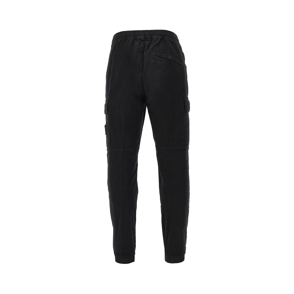 Cotton cargo pants with logo Badge