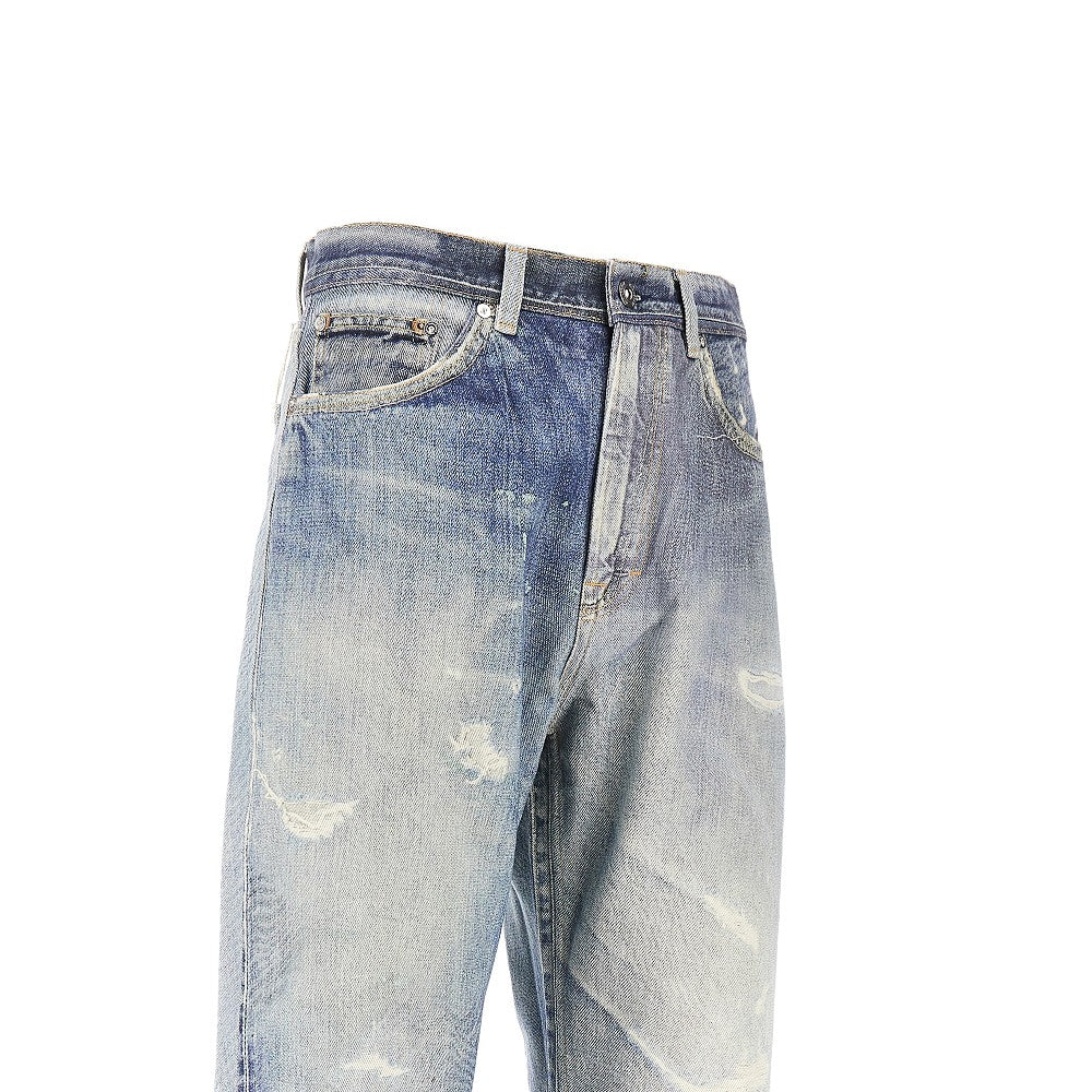 Printed denim jeans
