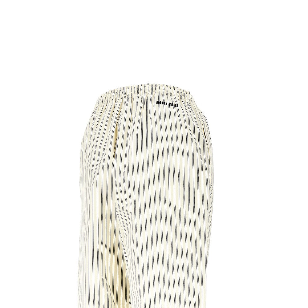 Pantalone pyjama in popeline a righe