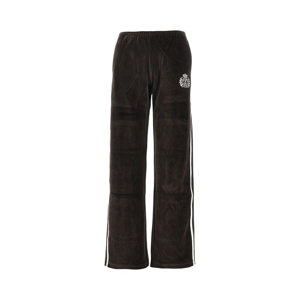 'NY Crest' velour track pants