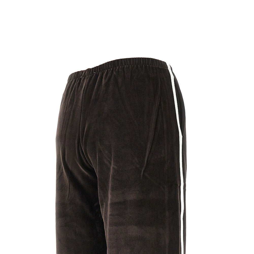 'NY Crest' velour track pants