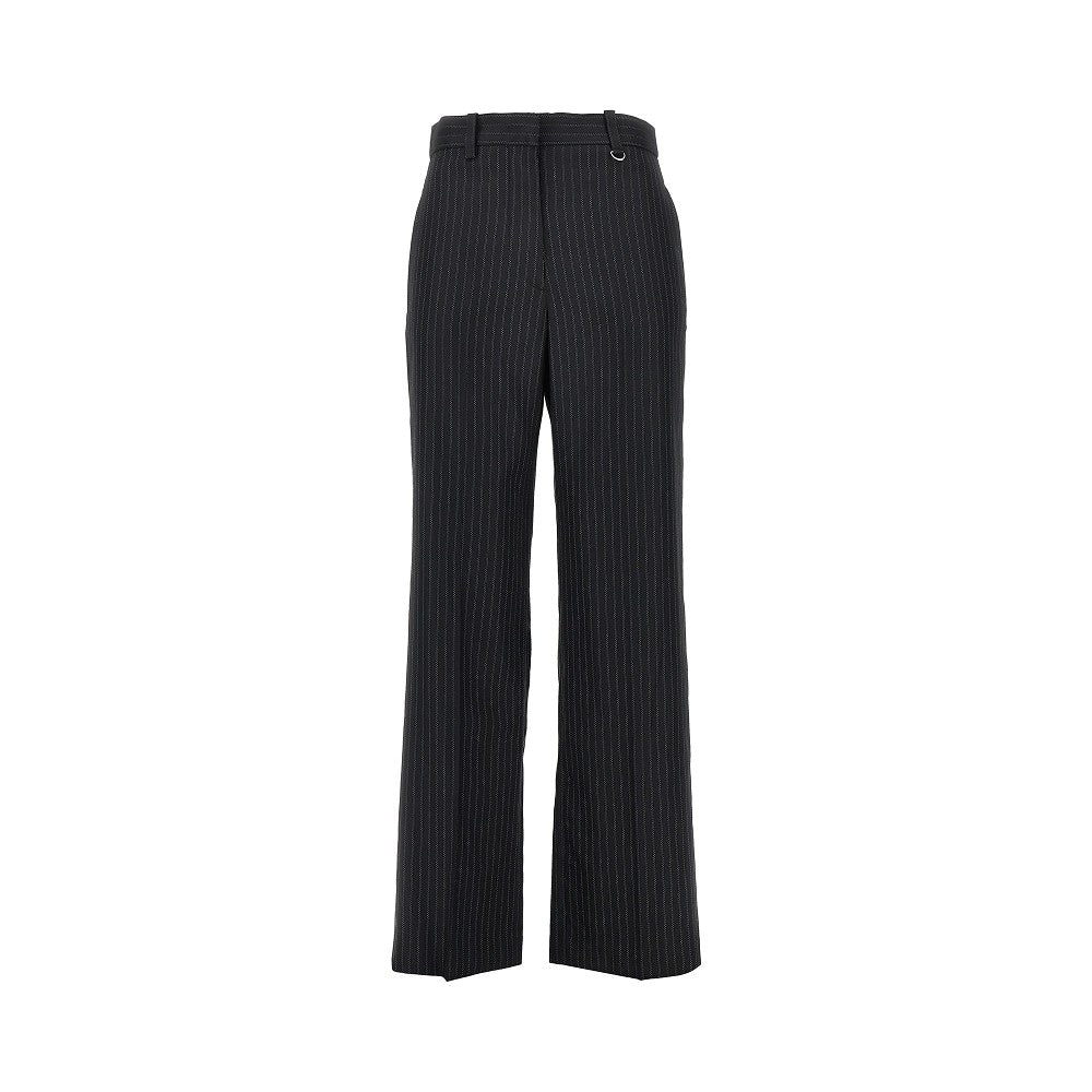 Pantalone gessato in misto lana