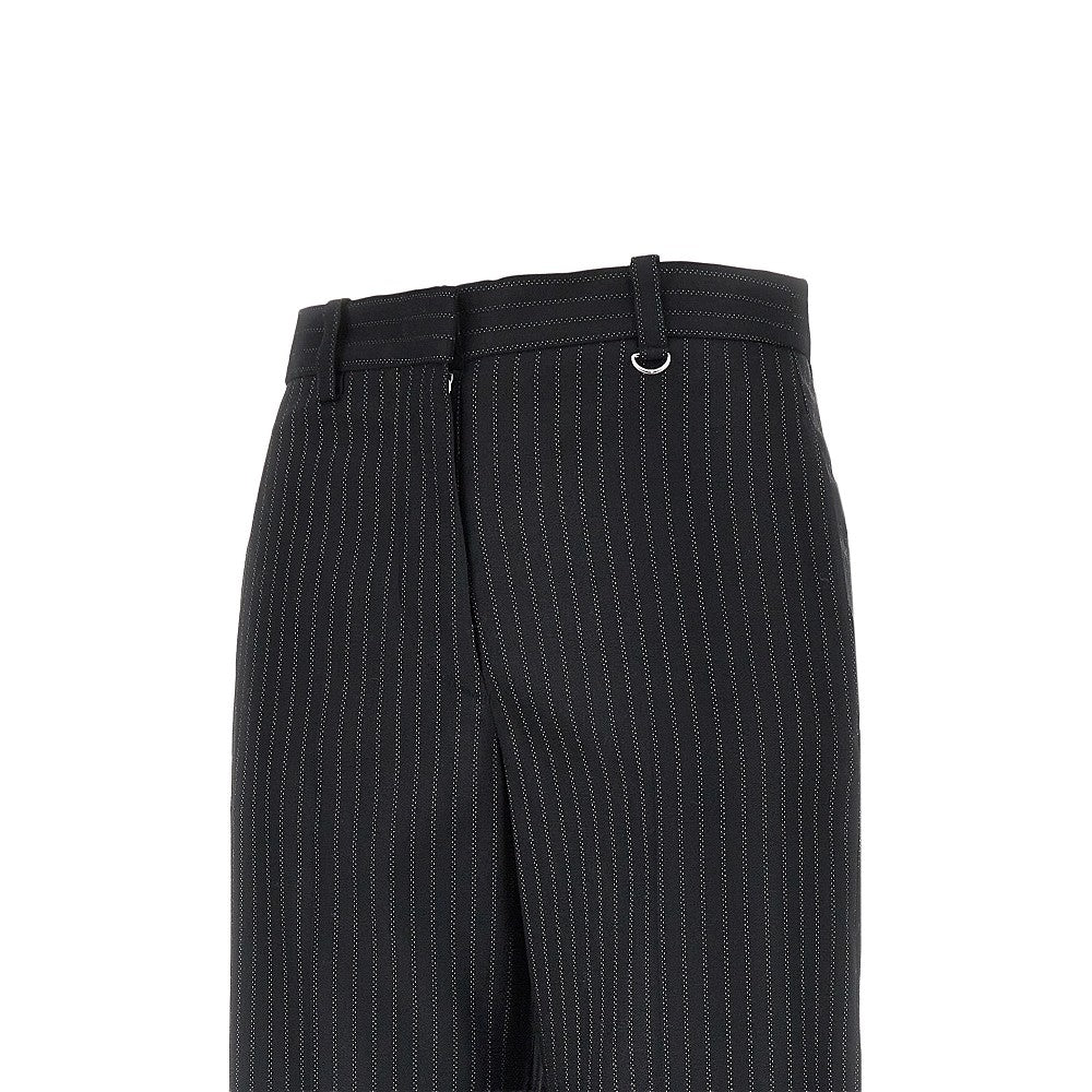 Pantalone gessato in misto lana