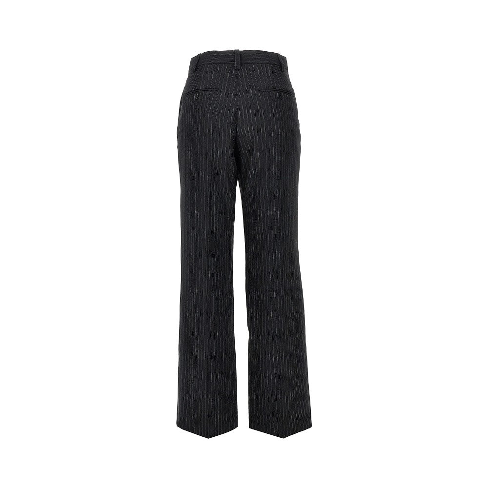 Pantalone gessato in misto lana
