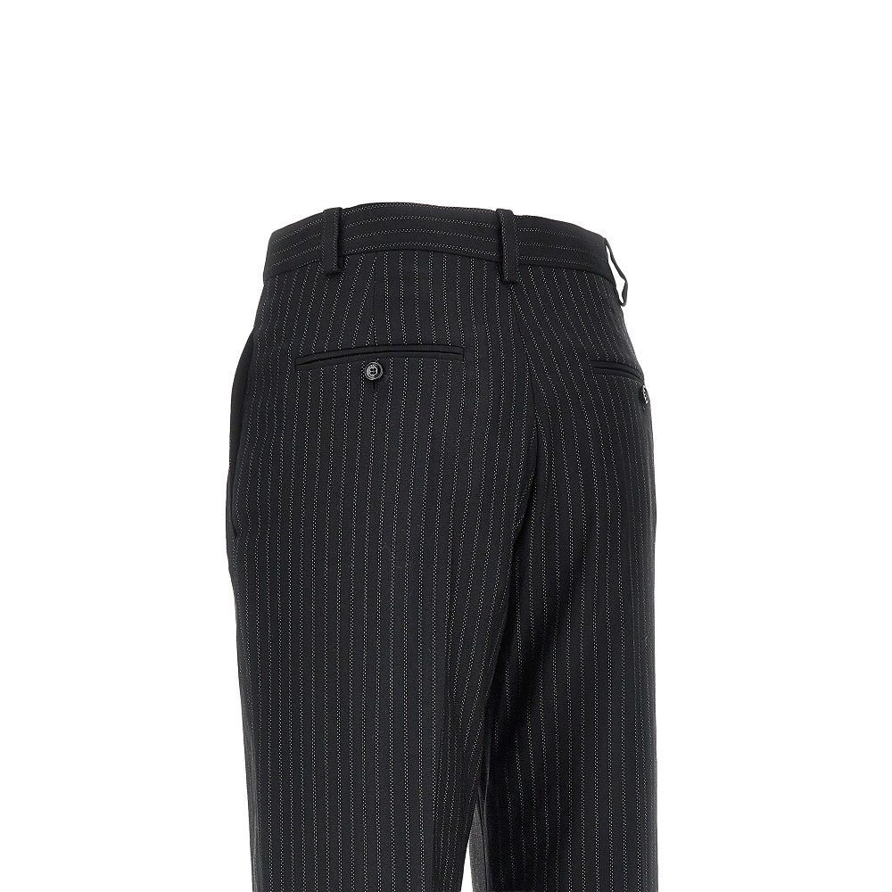 Pantalone gessato in misto lana