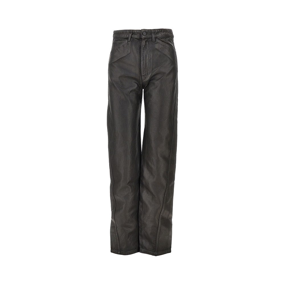 Pantalone Twisted in denim spalmato