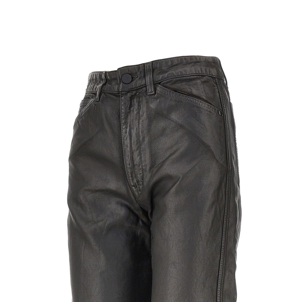 Pantalone Twisted in denim spalmato