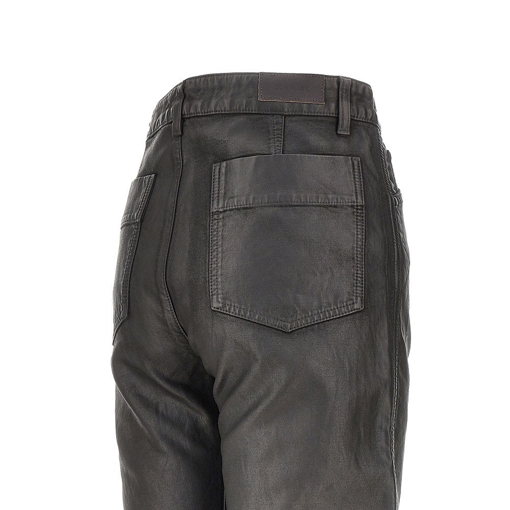 Pantalone Twisted in denim spalmato