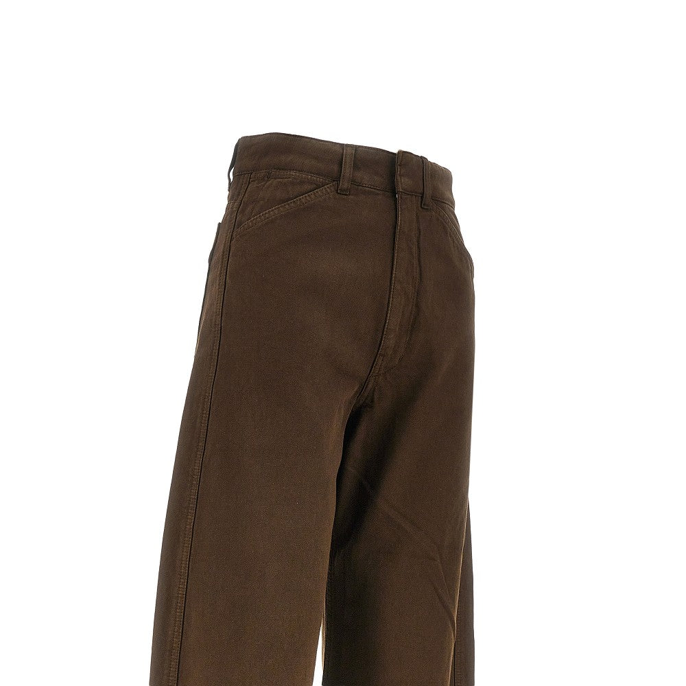 Broken twill curved pants