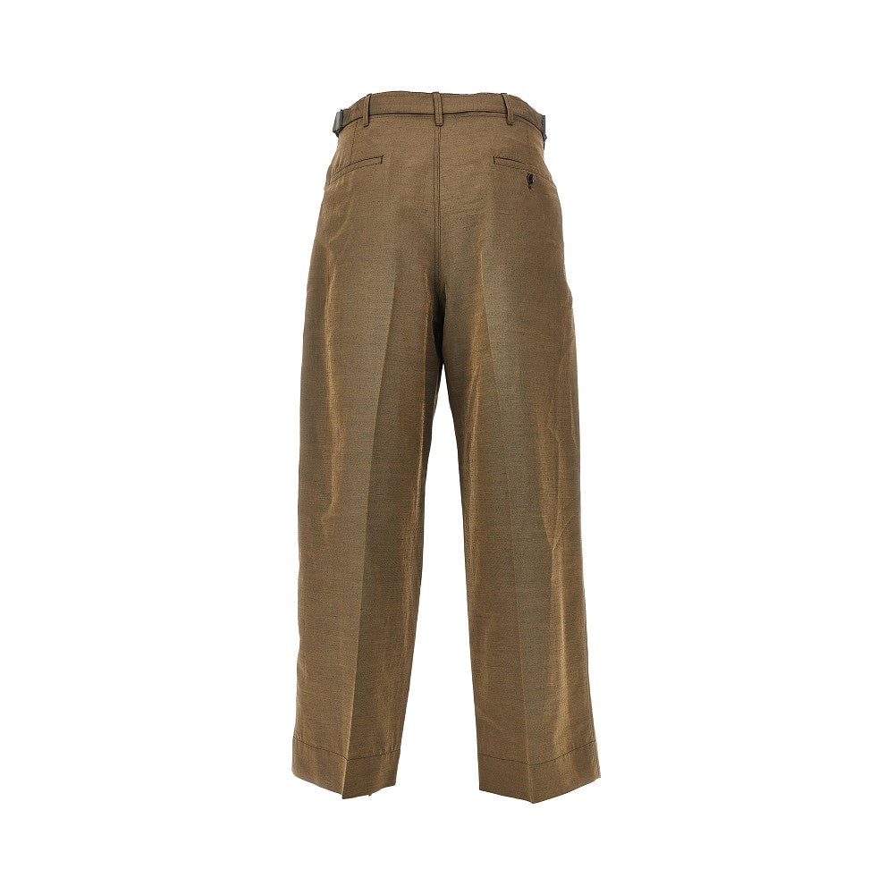 Pantalone sartoriale in misto lana con pince