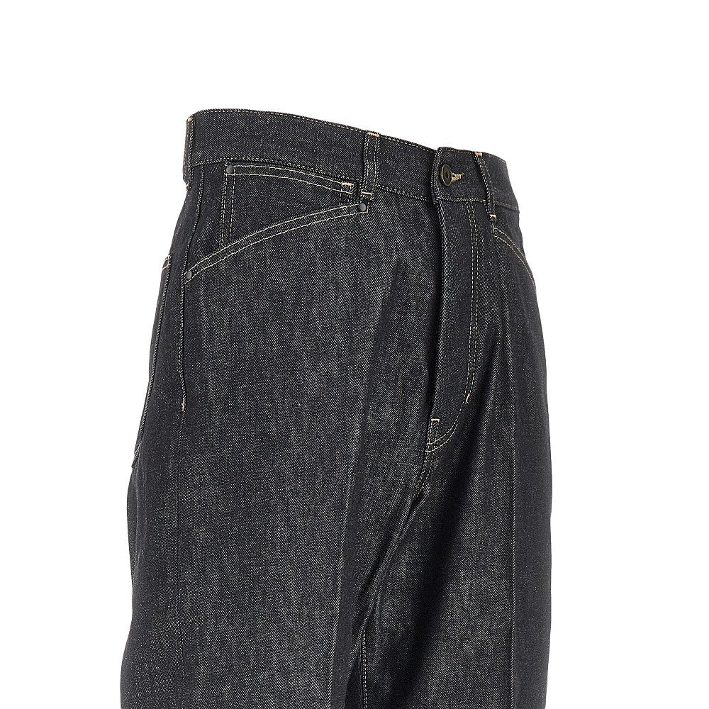 Straight leg denim pants