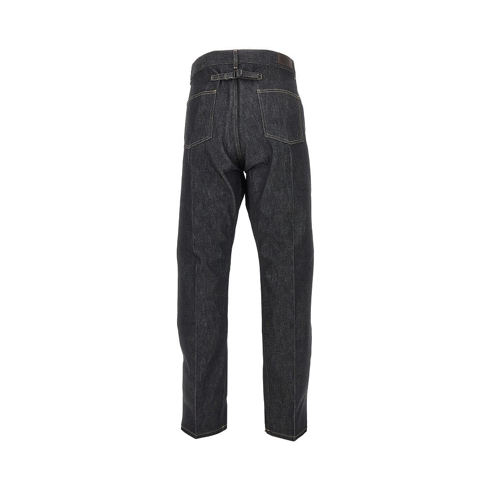 Straight leg denim pants