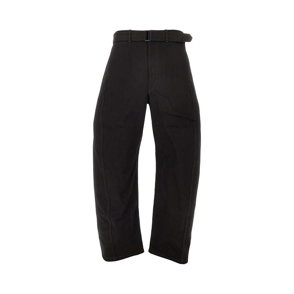 'Twisted' denim pants with belt