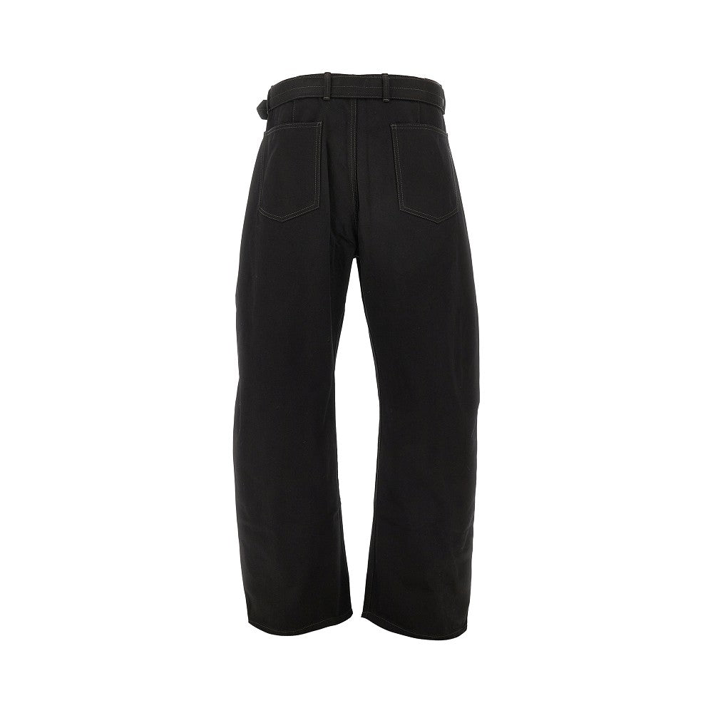 'Twisted' denim pants with belt