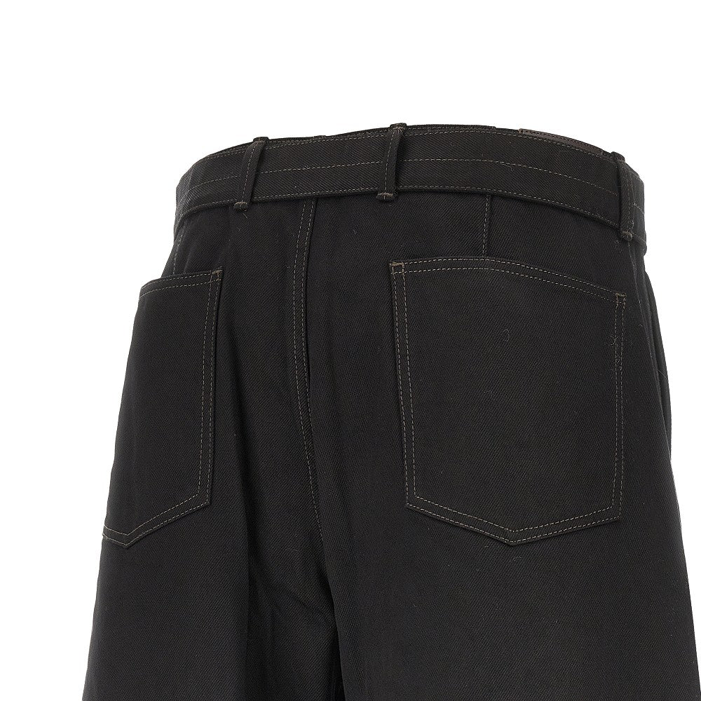 'Twisted' denim pants with belt