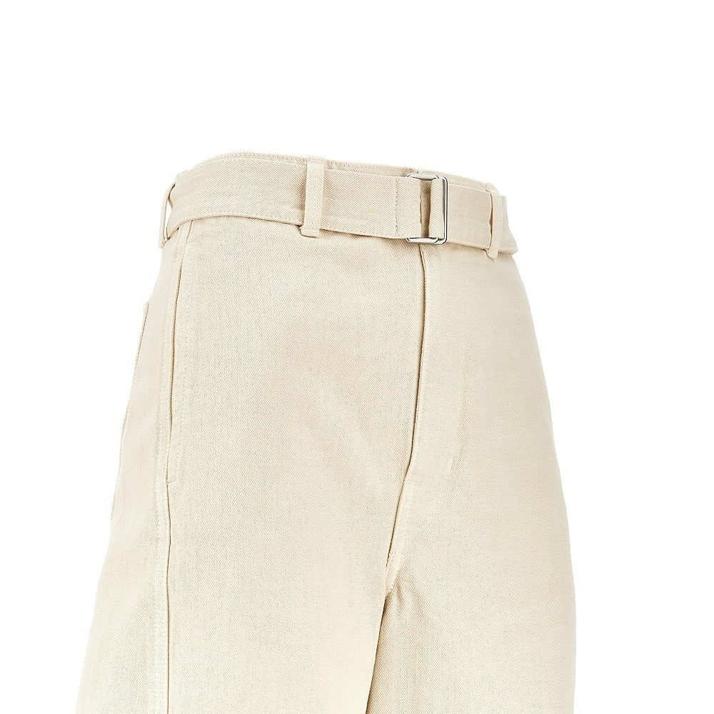 'Twisted' denim pants with belt